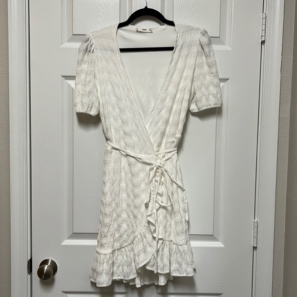 Mango Wrap Summer Dress in White - Picture 8 of 12